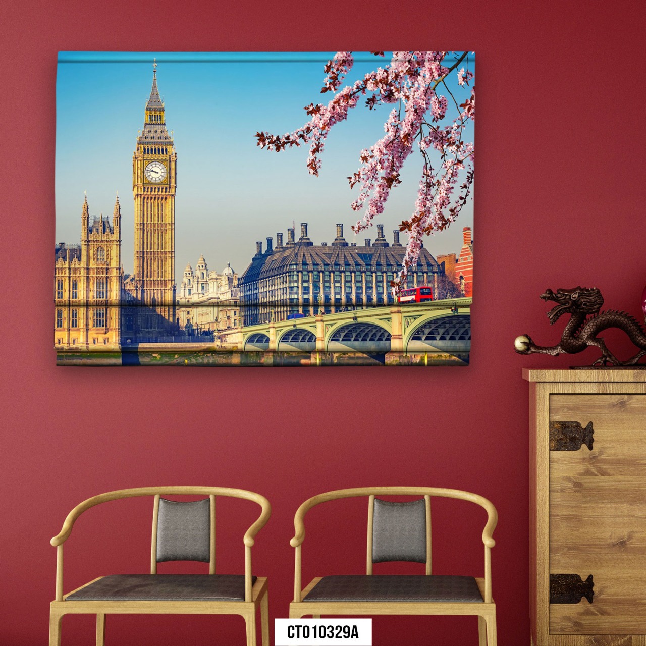 Scenic canvas Roman blind - ARA Decor Studio Pune