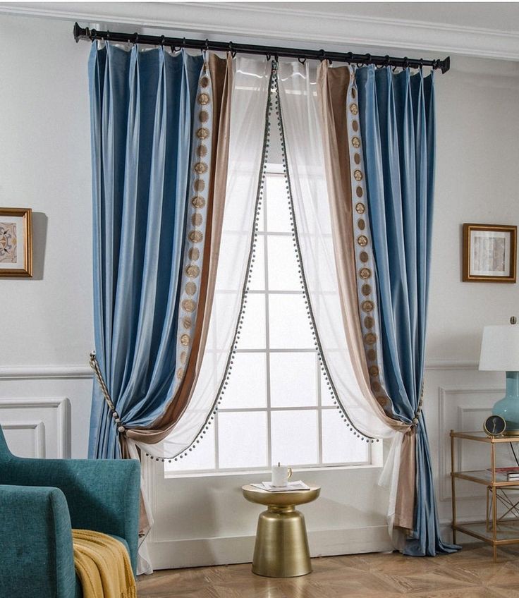 Luxury velvet with embroidery drapes - ARA Decor Studio Pune