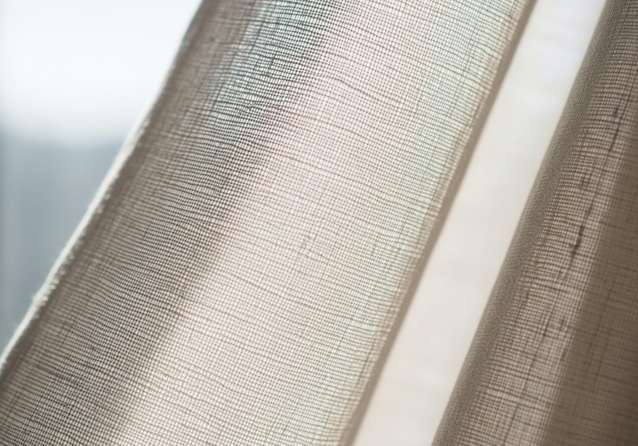 Sheer linen curtains by ARA Decor Studio Pune